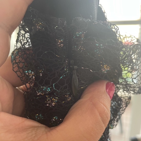 Black Betsey Johnson dress with sparkle metallic detailing - Picture 12 of 12